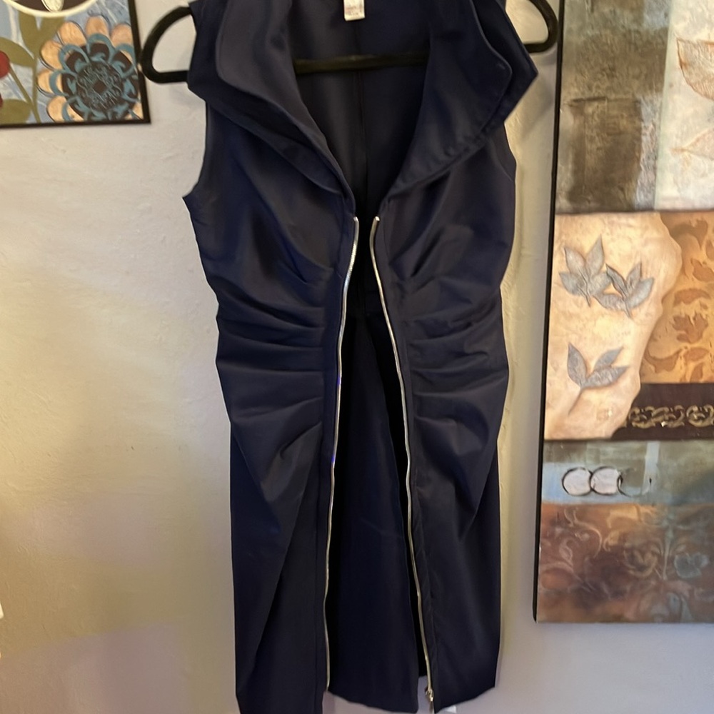Love This Dress! Joseph Ribkoff Size 6 Shift With Stand Up Collar And Zips Down! - Picture 11 of 11